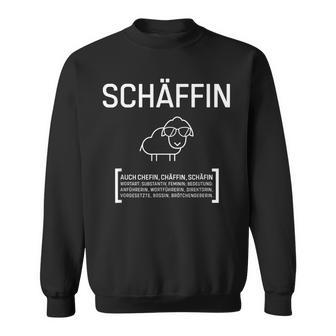 Schäffin Chef  Saying Sheep Sunglasses Sweatshirt - Seseable