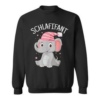 Schlafifant Elephant Tired Elephant Sleeping Pyjamas Sleep Sweatshirt - Seseable