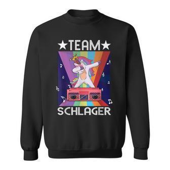 Schlagerparty Folk Music Costume Unicorn Music Team Schlager S Sweatshirt - Geschenkecke