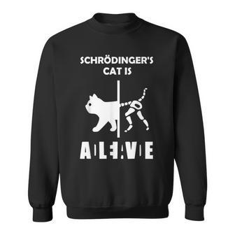 Schrödingers Cat Dead And Alive Physics Nerd Sweatshirt - Seseable