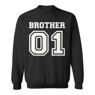 Schwarzes Sweatshirt Brother 01, Sportliches Design für Brüder - Seseable