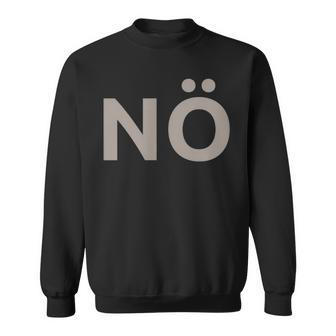 Schwarzes Sweatshirt mit NÖ Aufdruck, Lustiges Statement Tee - Seseable