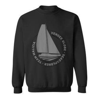 Schwarzes Sweatshirt mit Segelboot-Design, Vendee Globe Herausforderung - Seseable