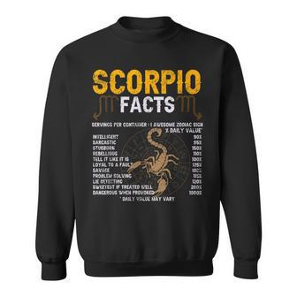 Scorpio Facts Zodiac Sign Personality Horoscope Facts Sweatshirt - Monsterry CA