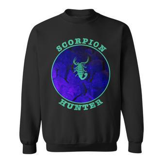 Scorpion Hunter Arachnids Desert Night Watch Apparel Sweatshirt - Monsterry