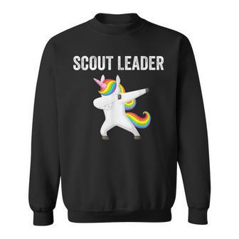 Scout Leader Dabbing Unicorn Scouting Sweatshirt - Monsterry