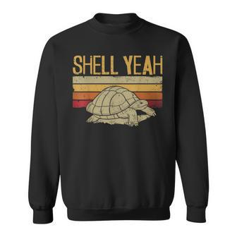 Sea Turtle Tortoise Pun Retro Vintage Shell Yeah Sweatshirt - Thegiftio UK
