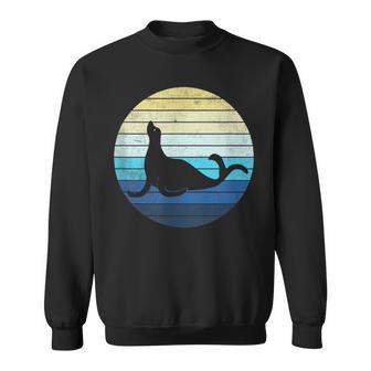 Seal Vintage With Baby Seal Lover Sea Lion Sweatshirt - Monsterry DE