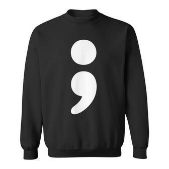 Semicolon Mental Health Matters Awareness Month Sweatshirt - Monsterry