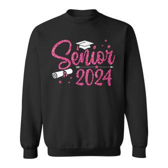 Senior 2024 Girls Class Of 2024 Graduate College High School Sweatshirt - Seseable