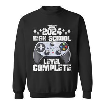 Senior Gamer 2024 High School Level Complete 2024 Grad Sweatshirt - Seseable