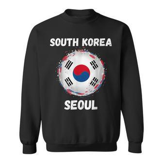 Seoul South Korea Retro Vintage Korean Flag Souvenirs Sweatshirt - Monsterry