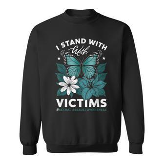 Sexual Assault Awareness Month I Stand With The Victims Sweatshirt - Monsterry UK
