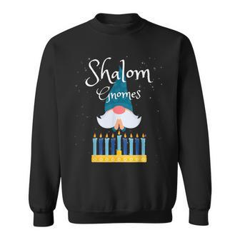 Shalom Gnomes Jewish Hanukkah Blessing Chanukah Lights Sweatshirt | Mazezy CA