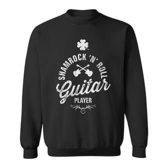 Shamrock N Roll Guitar Player Sweatshirt - Monsterry