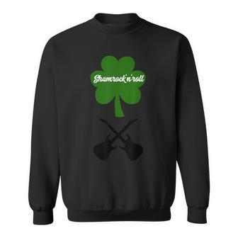 Shamrock'n'roll Crossed Guitars St Patrick's Day Sweatshirt - Monsterry DE