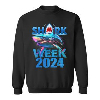 Shark Fin 2024 Week Passion For Shark Lover Ocean Wildlife Sweatshirt - Seseable
