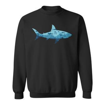 Shark Lover Ocean Animal Marine Biology Sweatshirt - Monsterry DE