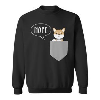 Shiba Inu Pocket Nope Shiba Inu Sweatshirt - Monsterry CA