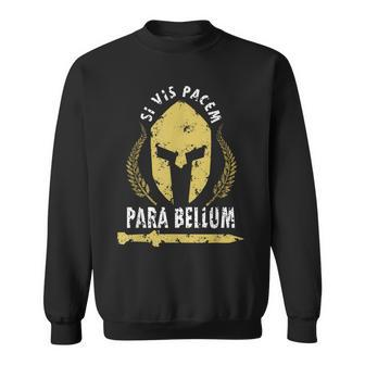 Si Vis Pacem Para Bellum Vintage Greece History Fighter Gym Sweatshirt - Monsterry