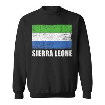 Sierra Leone Flag Grunge Country Flag Sierra Leone Sweatshirt - Monsterry DE