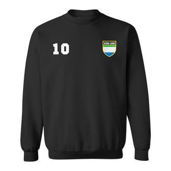 Sierra Leone Number 10 Soccer Flag Football Jersey Leonean Sweatshirt - Monsterry CA