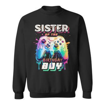 Sister Of The Birthday Boy Matching Video Game Birthday Sweatshirt | Mazezy