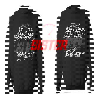 Sister Pit Crew Birthday Party Race Car Lover Racing Family Sweatshirt | Seseable CA