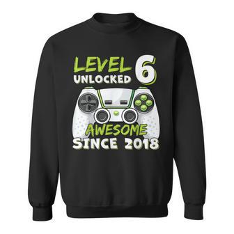 Six 6Th Birthday Decoration Boy 6Yr 6 Year Old Birthday Sweatshirt - Seseable