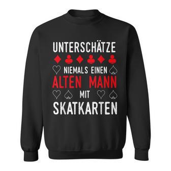 Skat Skate Game Old Man Slogan Idea Sweatshirt - Seseable