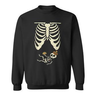 Skeleton Pregnancy Announcement Mexican Baby Reveal Shower Sweatshirt - Monsterry DE