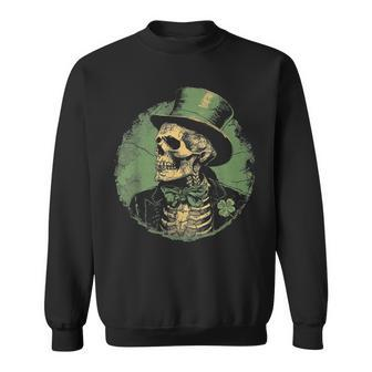 Skull Skeleton Leprechaun St Patrick's Day Saint Paddy's Sweatshirt - Monsterry