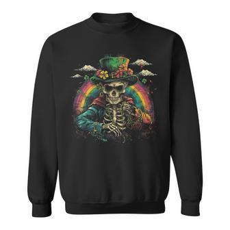 Skull Skeleton Leprechaun St Patrick's Day Saint Paddy's Sweatshirt - Seseable
