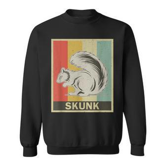 Skunk Retro Style Vintage Skunk Lovers Sweatshirt - Monsterry