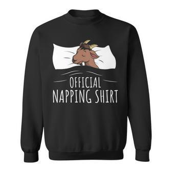 Sleeping Goat Lover Official Napping Sweatshirt | Mazezy
