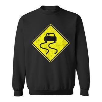 Slippery When Wet Sign T Sweatshirt - Monsterry