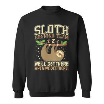 Sloth Running Team Sloth Sweatshirt | Mazezy