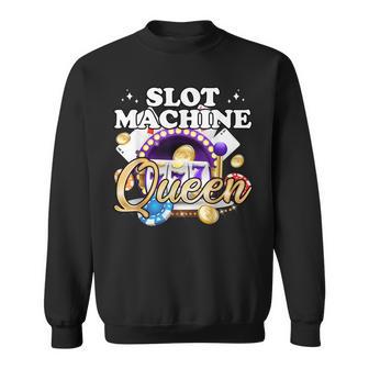 Slotmaschine Queen Casino Las Vegas Gambling Sweatshirt - Seseable