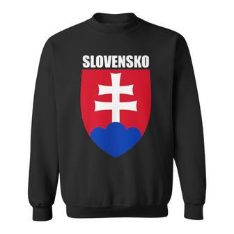 Slovensko Slovakian Coat Of Arms Souvenir Slovak Republic Sweatshirt - Monsterry AU