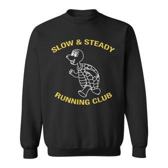 Slow & Steady Wins The Race Turtle Running Club T Sweatshirt - Monsterry UK