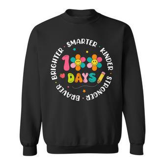 Smarter Kinder Stronger Brighter 100 Days Of School Teacher Sweatshirt - Seseable