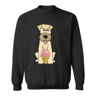 Smilepetsa Wheaten Terrier Dog With Ice Cream Sweatshirt - Monsterry
