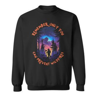 Smokey Bear Starry Night Scene Only You Can Prevent Wildfire Sweatshirt - Monsterry UK