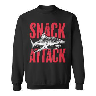 Snack Attack Shark Ocean Marine Biologist Sweatshirt - Monsterry