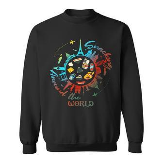 Snacking Around The World Fastfood Travel For Food Lover Sweatshirt | Mazezy