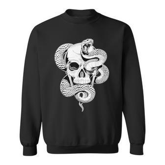 Snake And Skull For With Skeleton Illustration Sweatshirt - Thegiftio UK