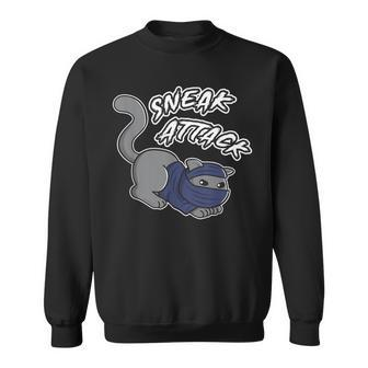 Sneak Attack Thief Gamer Video Gamer Fun Gaming Cat Sweatshirt - Monsterry