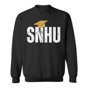 Snhu College Graduation With Hat Vintage Sweatshirt | Mazezy