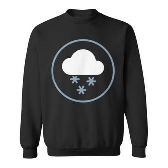 Snow Snowstorm Storm Snowflake Winter Blizzard Weather Icon Sweatshirt - Monsterry UK
