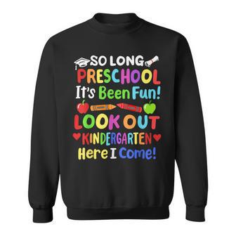 So Long Preschool Happy Last Day Of School Class Of 2024 Sweatshirt - Thegiftio UK